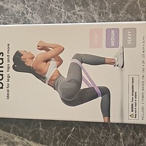 SERIES-8 FITNESS 3-pk Resistance Bands Ideal For Legs, Hips And More